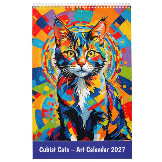 Kubistische katten – Kunstkalender Kalender (Hoes)