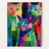 Kubistische katten schildwachten planner (Achterkant)