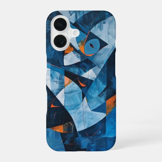 kubistische vis iPhone 16 hoesje (Achterkant)