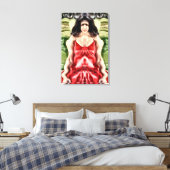 Kubistische vrouw canvas afdruk (Insitu (Slaapkamer))