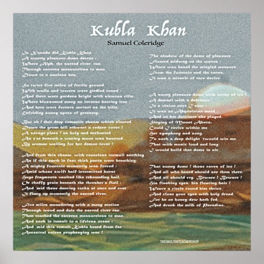 Kubla Khan Poster (Voorkant)