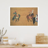 Kublai Khan (1214-94) Hunting (detail), Yuan dynas Poster (Keuken)