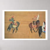 Kublai Khan (1214-94) Hunting (detail), Yuan dynas Poster (Voorkant)