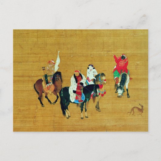 Kublai Khan Hunting, Yuan dynasty Briefkaart (Voorkant)