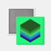 Kubus 3D-patroon Magneet (Voorkant / Achterkant)