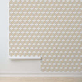 Kubus isometrisch geometrisch patroon - aardetinte behang