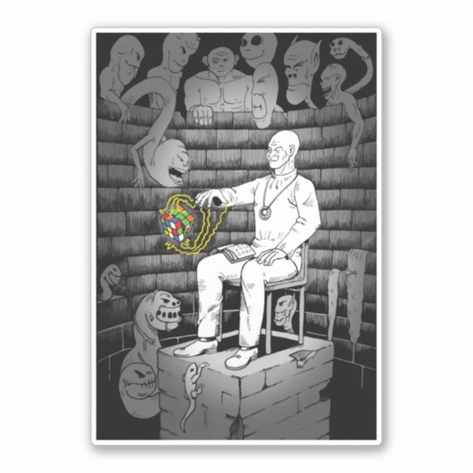 Kubus Magie en Monsters Sticker (Voorkant)