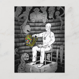 Kubus magie met monsters briefkaart