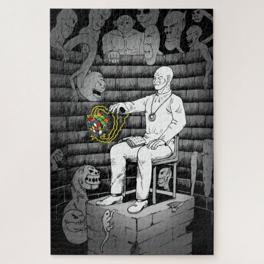 Kubus magie met monsters legpuzzel (Verticaal)