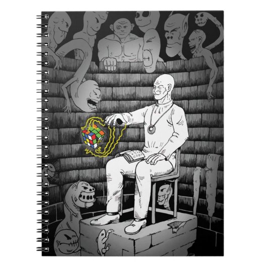 Kubus magie met monsters notitieboek (Voorkant)