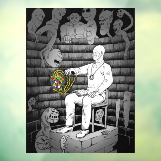 Kubus magie met monsters raamsticker (Vel 3)