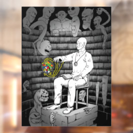 Kubus magie met monsters raamsticker