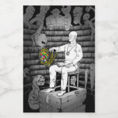 Kubus magie met monsters voedselcontainer etiket (Enkel label)