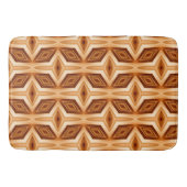 Kubus ontwerp houten patroon badmat (Voorkant)