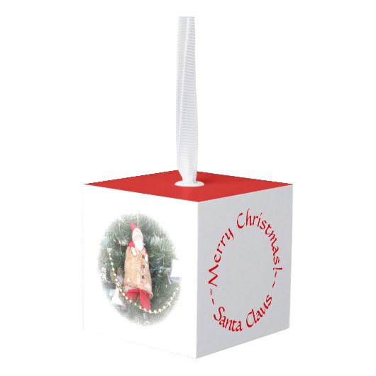 Kubus Ornament - Sinterklaas (Achter hoekig)