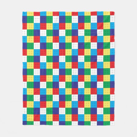 Kubus Puzzel spel Fleece Deken (Voorkant)