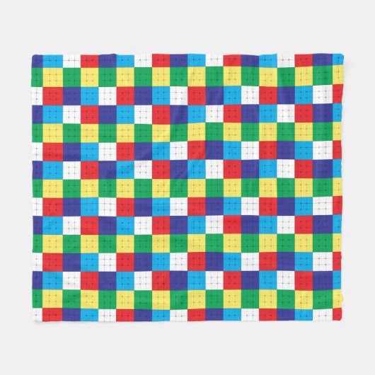 Kubus Puzzel spel Fleece Deken (Voorkant (Horizontaal))