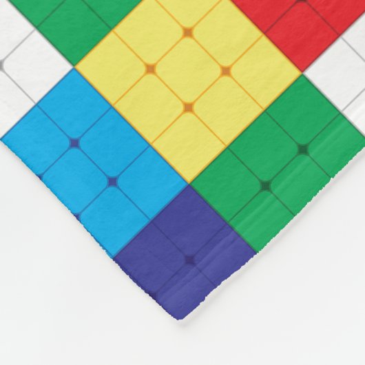 Kubus Puzzel spel Fleece Deken (Hoek)