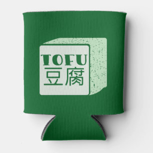 Kubus van tofu Japans schrijven Blikjeskoeler