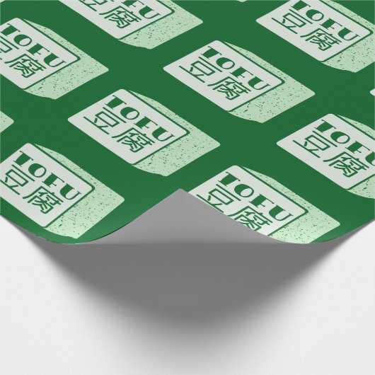 Kubus van tofu Japans schrijven Cadeaupapier (Hoek)