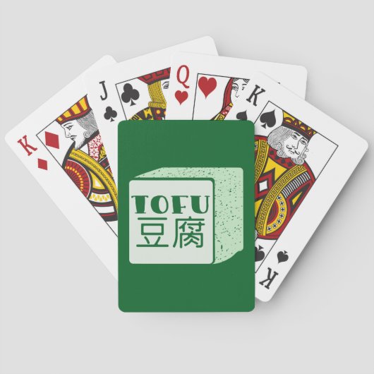 Kubus van tofu Japans schrijven Pokerkaarten (Achterkant)