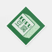 Kubus van tofu Japans schrijven Servet (Hoek)