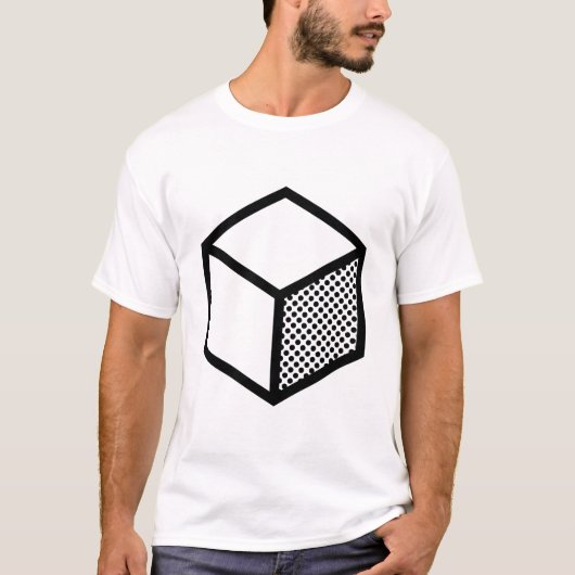 Kubus - Zwart in Wit T-shirt (Voorkant)