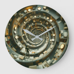 Kubusafdaling van Deadlines Wandklok