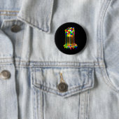kubuskleurige geweldige afbeelding ronde button 5,7 cm (In situ)