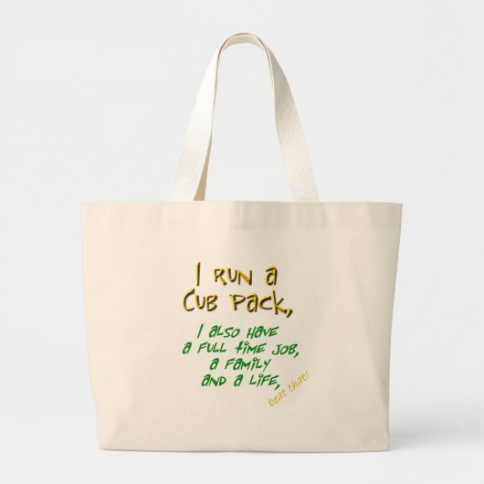 kubusleider groen grote tote bag (Voorkant)