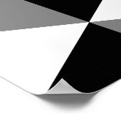 Kubuspatroonzwart wit en grijs poster (Hoek)