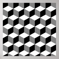 Kubuspatroonzwart wit en grijs