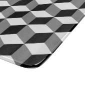 Kubuspatroonzwart wit en grijs snijplank (Hoek)