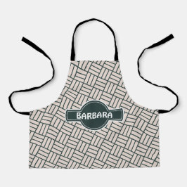 Kubussen Beige Zwart Minimal Patroon Schort