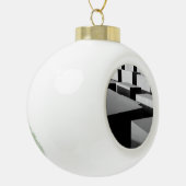 Kubussen in Berlijn Keramische Bal Ornament (Links)