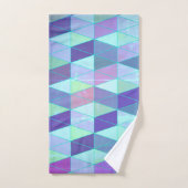 Kubussen in driehoeken geometrisch patroon bad handdoek (Handdoek)