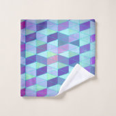 Kubussen in driehoeken geometrisch patroon bad handdoek (Wasdoekje)