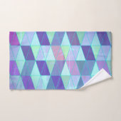 Kubussen in driehoeken geometrisch patroon bad handdoek (Handdoek)