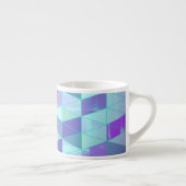 Kubussen in driehoeken geometrisch patroon espresso kop (Rechts)