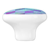 Kubussen in driehoeken geometrisch patroon keramische knop (Zijkant)