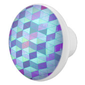 Kubussen in driehoeken geometrisch patroon keramische knop (Rechts)