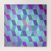 Kubussen in driehoeken geometrisch patroon legpuzzel (Horizontaal)