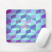 Kubussen in driehoeken geometrisch patroon muismat (Met muis)