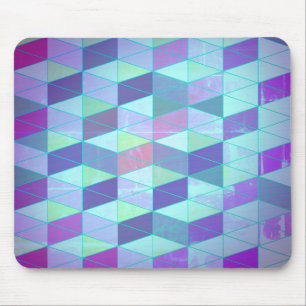 Kubussen in driehoeken geometrisch patroon muismat