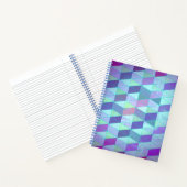 Kubussen in driehoeken geometrisch patroon notitieboek (Binnen)