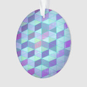 Kubussen in driehoeken geometrisch patroon ornament (voorkant)