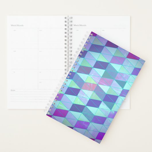 Kubussen in driehoeken geometrisch patroon planner (Display)