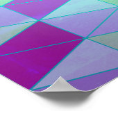 Kubussen in driehoeken geometrisch patroon poster (Hoek)