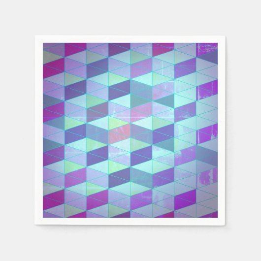 Kubussen in driehoeken geometrisch patroon servet (Voorkant)