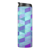 Kubussen in driehoeken geometrisch patroon thermosbeker (Geroteerd rechts)